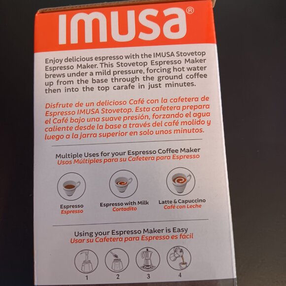 IMUSA ALUMINUM ESPRESSO STOVETOP COFFEEMAKER  3 CUP - Picture 3 of 5